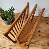 Light wood magazine rack