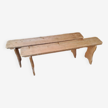 Pair of fir benches