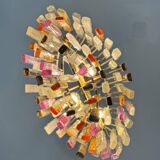 Oval-shaped Venetian chandelier in Murano glass, circa 1950, Venini