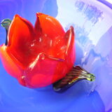 vintage flower glass candlestick