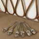 6 silver-plated ice cream bowls + 6 matching small spoons