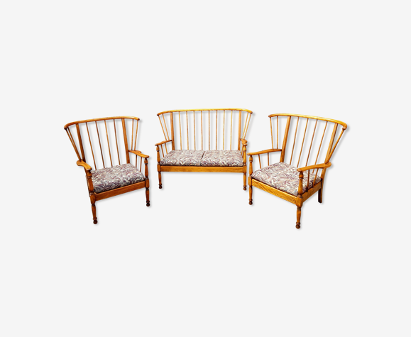 Banquette et 2 fauteuils Baumann