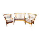 Banquette et 2 fauteuils Baumann