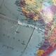 Vintage terrestrial globe 1961 world map Taride Paris - 33 cm