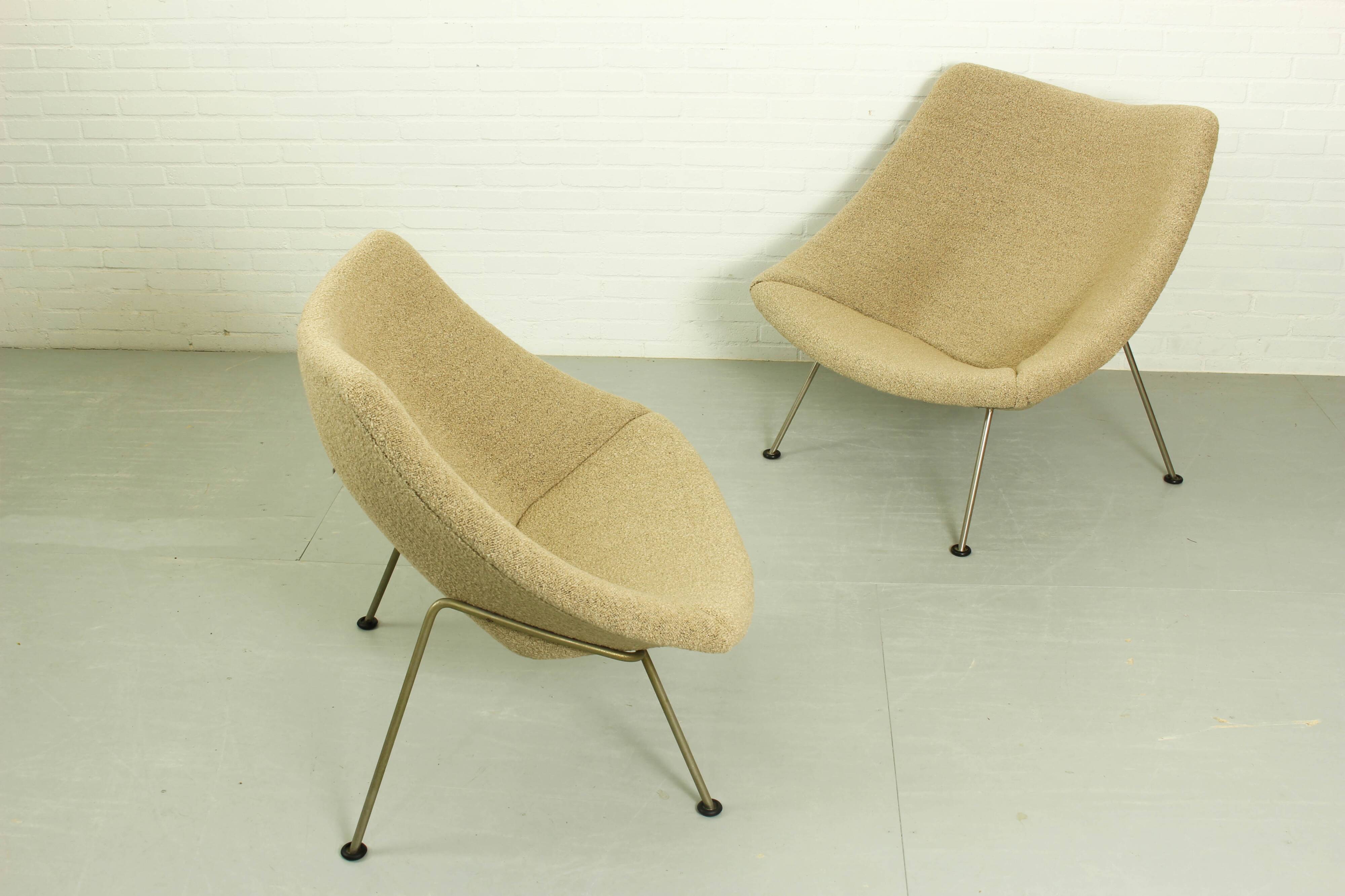 Set of Vintage Oyster Chairs by Pierre Paulin for Artifort, 1960s