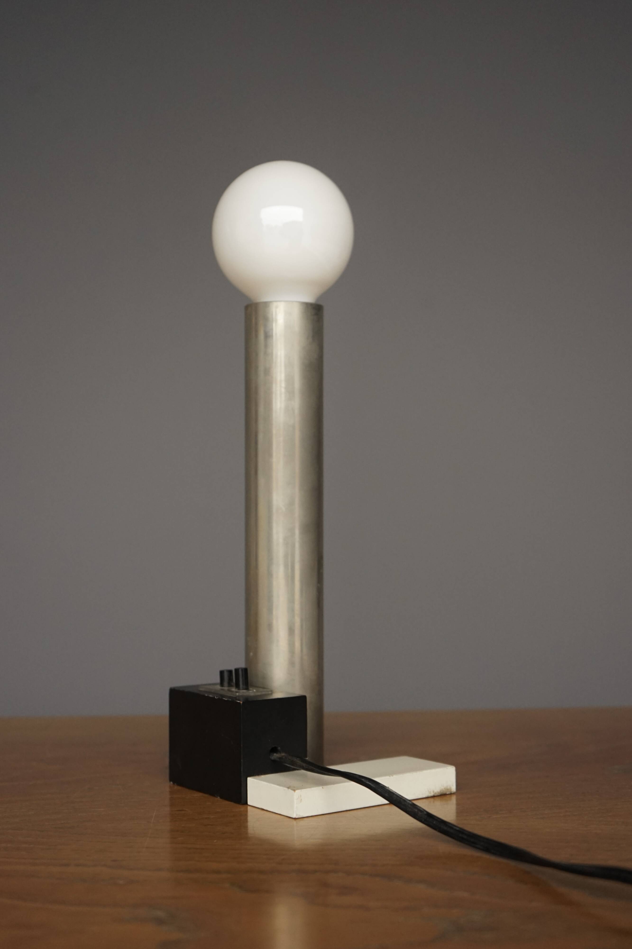 Rare Lampe de Table Constructiviste Modèle 3 par Sybold van Ravesteyn, 1970s