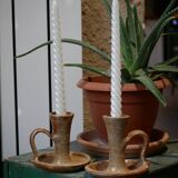 Bougeoirs en grès
