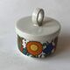 Pot with lid in porcelain "Acapulco".