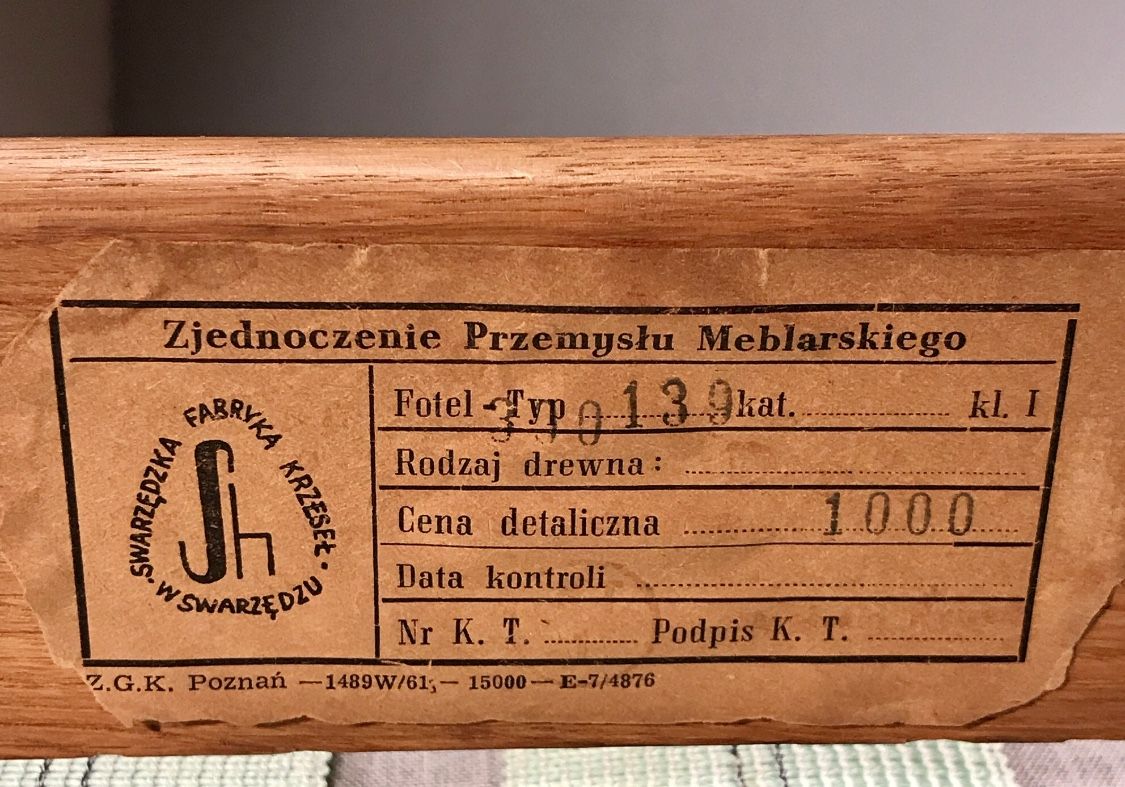 Pair of Stefan type 300 139 armchairs, Swarzędz  factory, 1960s