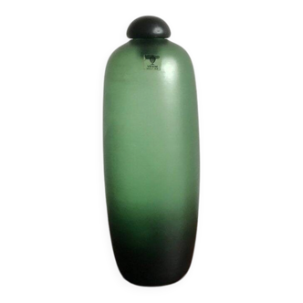 Italian Velati Series Vase or Bottle in Murano Glass from Venini, 1981
