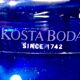Bougeoir en cristal bleu royal de Kosta Boda par Anna Ehrner, années 1990