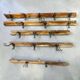 Vintage industrial wooden wall coat rack / wall coat rack