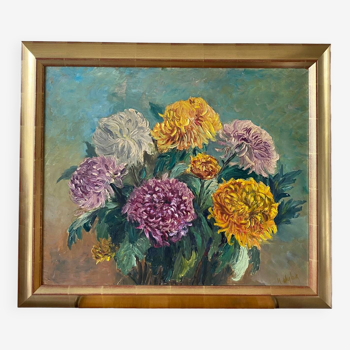Painting bouquet of flowers