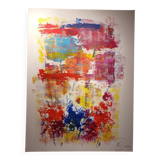 Abstract painting by decorator Erik Huet Alvarez
