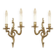 Pair of antique wall sconces from the 1920s in gilded bronze.