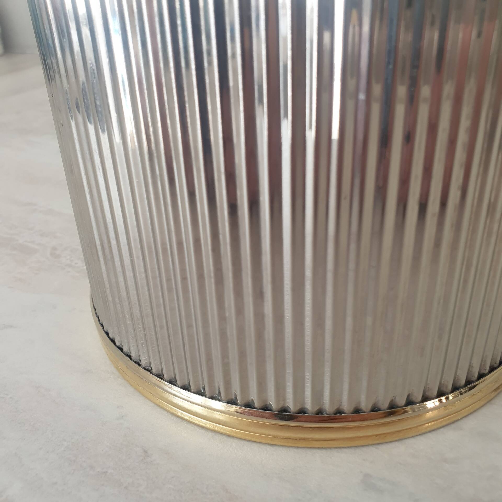 Seau à champagne et Seau à glaçons argenté et doré