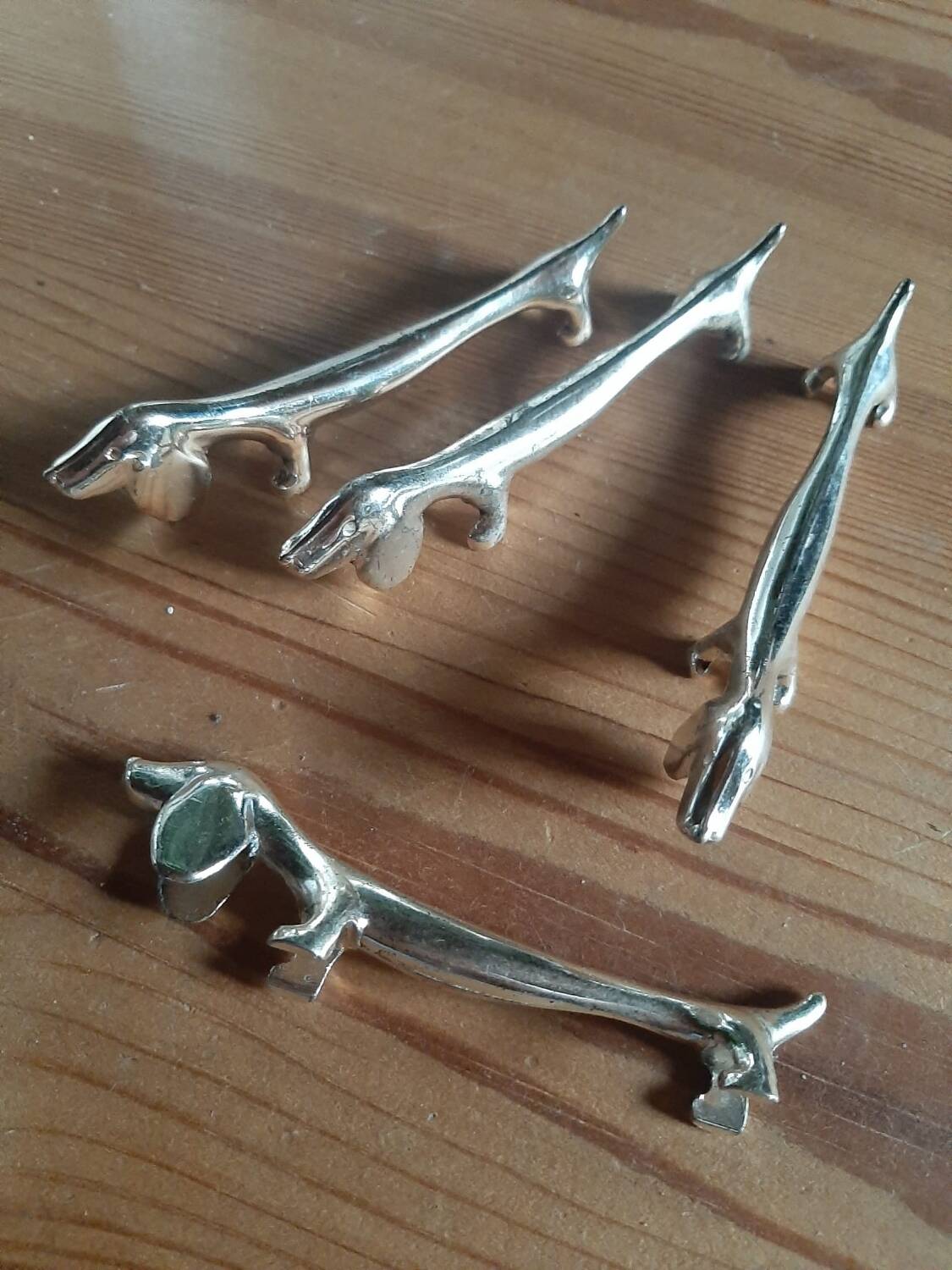 Vintage silver metal knife holder