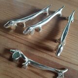 Vintage silver metal knife holder