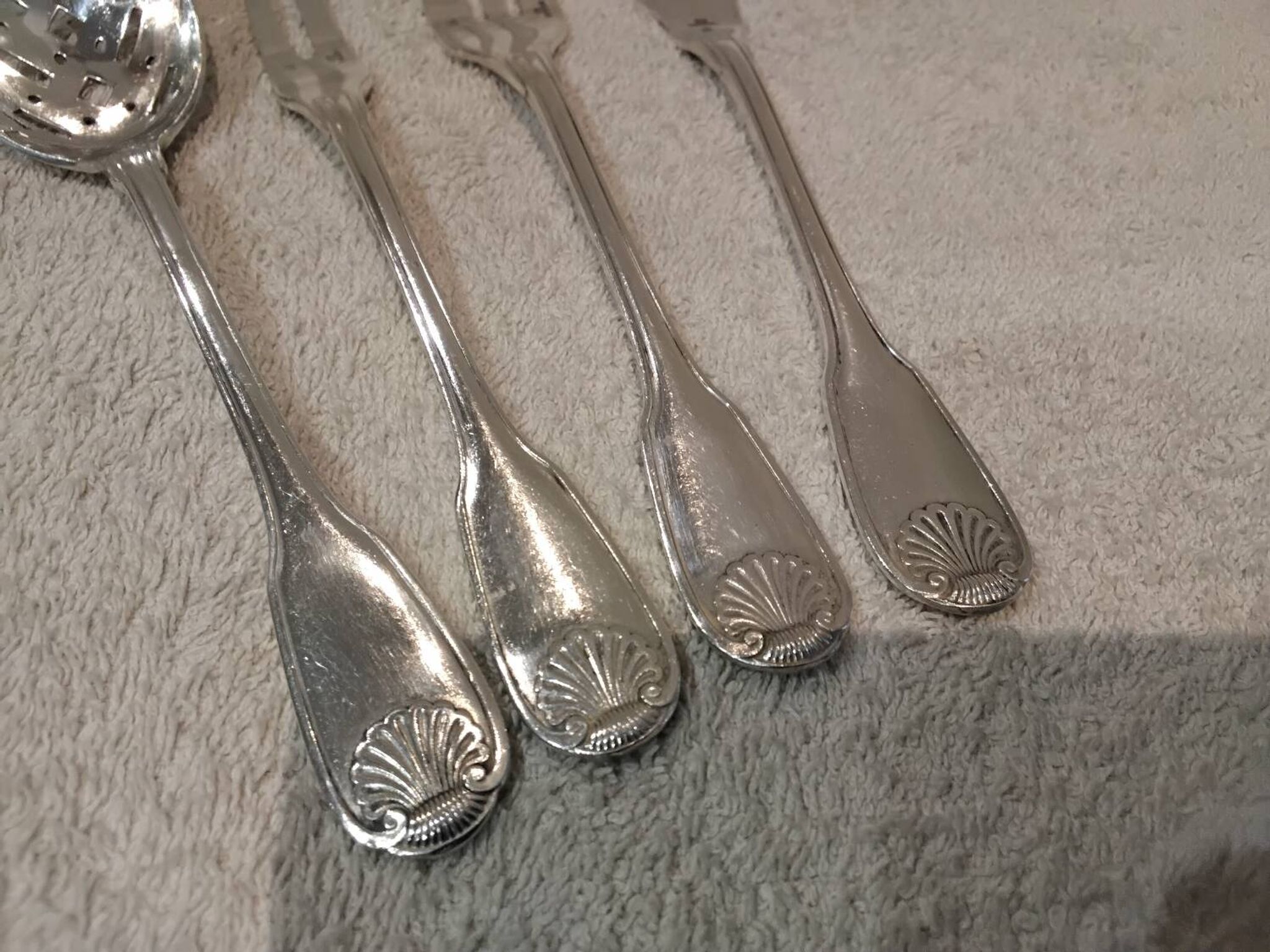 Hors d'oeuvre service, 4 pieces, silver-plated metal, Christofle Vendôme silversmith