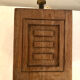 Brutalist folk art lamp base in teak from the 40s/50s.