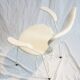 Chair Mod. 3207 Arne Jacobsen white leather
