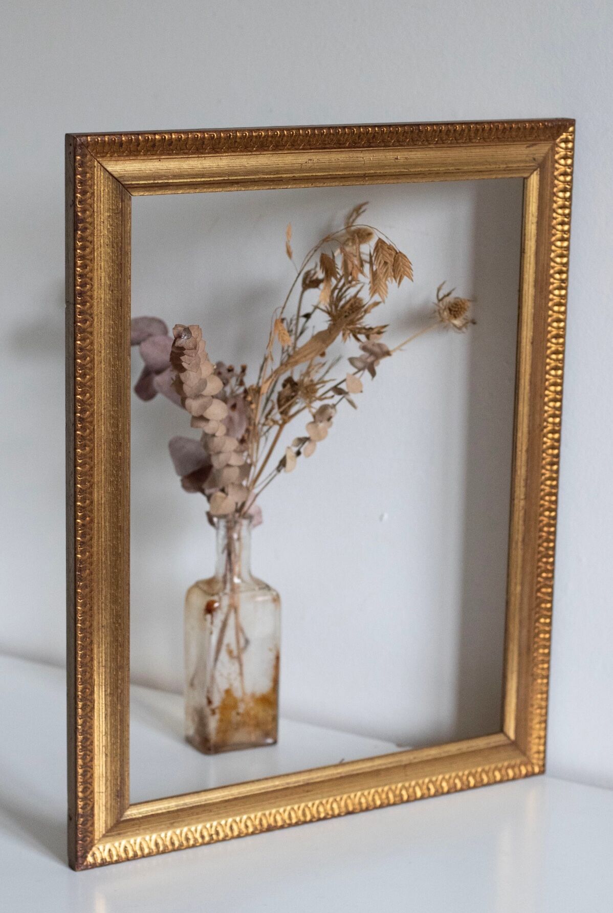 Old gilded wooden frame