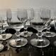Large crystal beer or dessert glasses, 2 heights