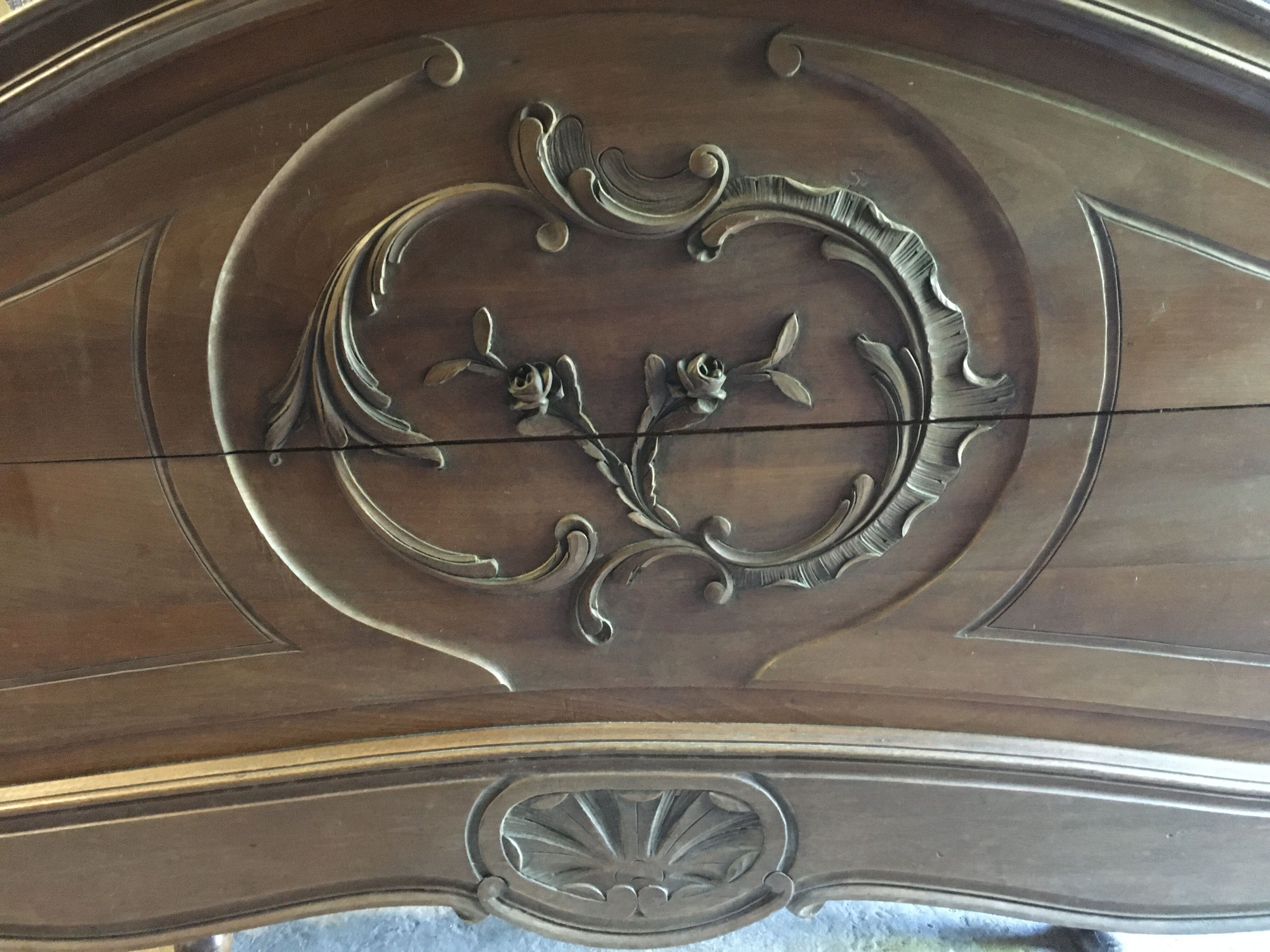 Carved wooden headboard 147X87