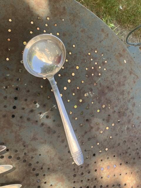 Cutlery set consisting of 49 pieces in silver metal, antique and collector's item