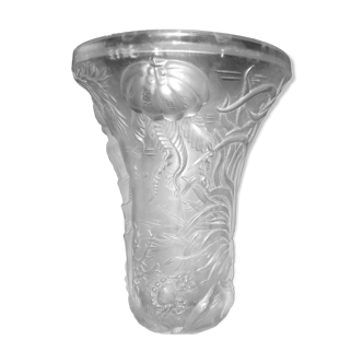 Marine life vase in glass by Josef Inwald for Barolac