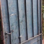 Solid gate, garden iron, H227x110cm, old, exterior door