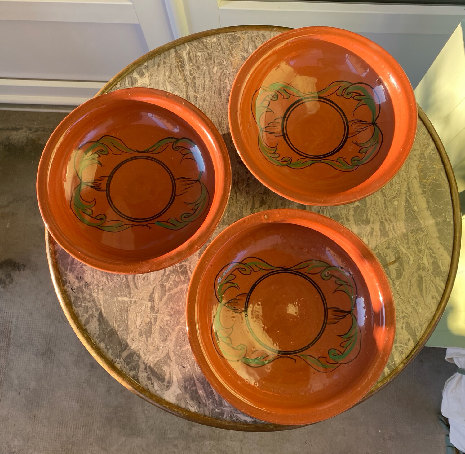 Assiettes creuses en terre cuite vernissée Maroc