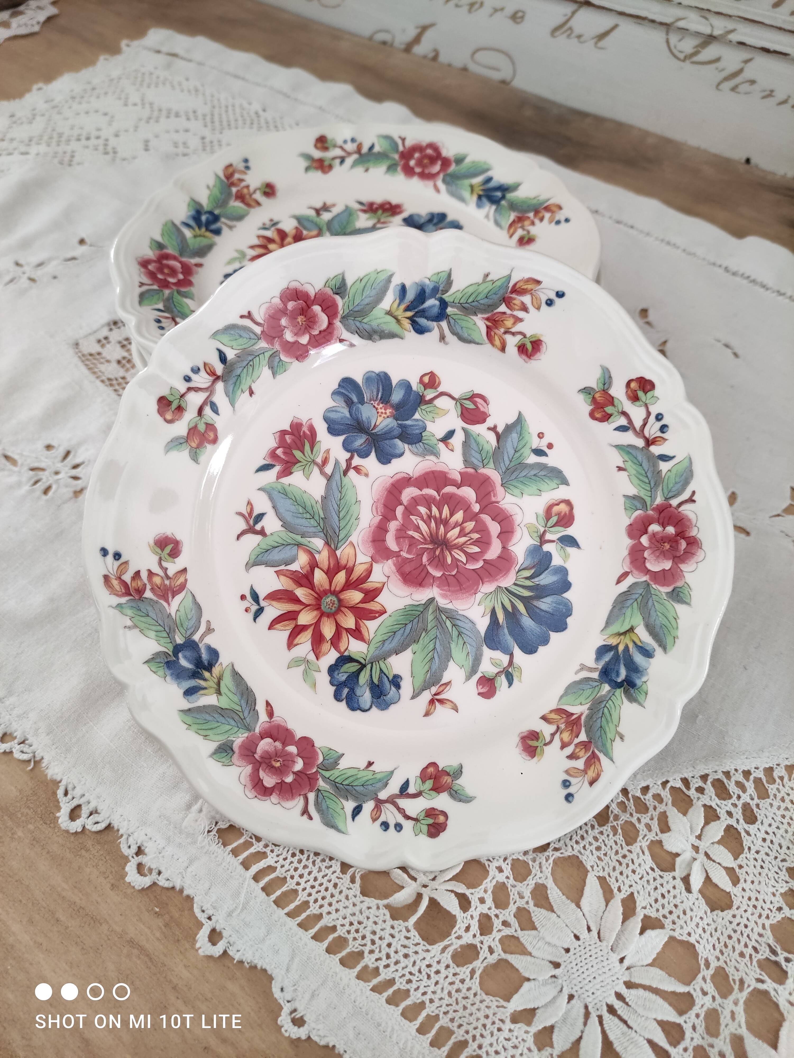 Set of 8 dessert plates Sarreguemines Vence model