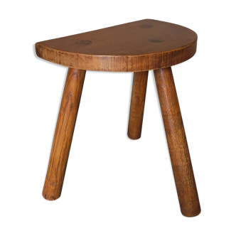 Tabouret tripode vintage en bois