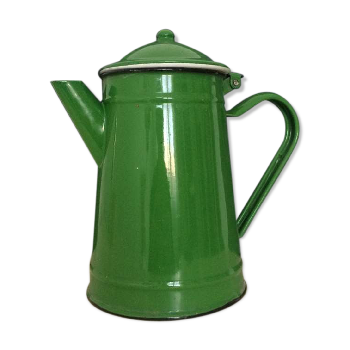 Cafetière émaillée verte