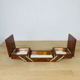 Walnut magnifying glass jewel box and mirrors