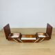 Walnut magnifying glass jewel box and mirrors