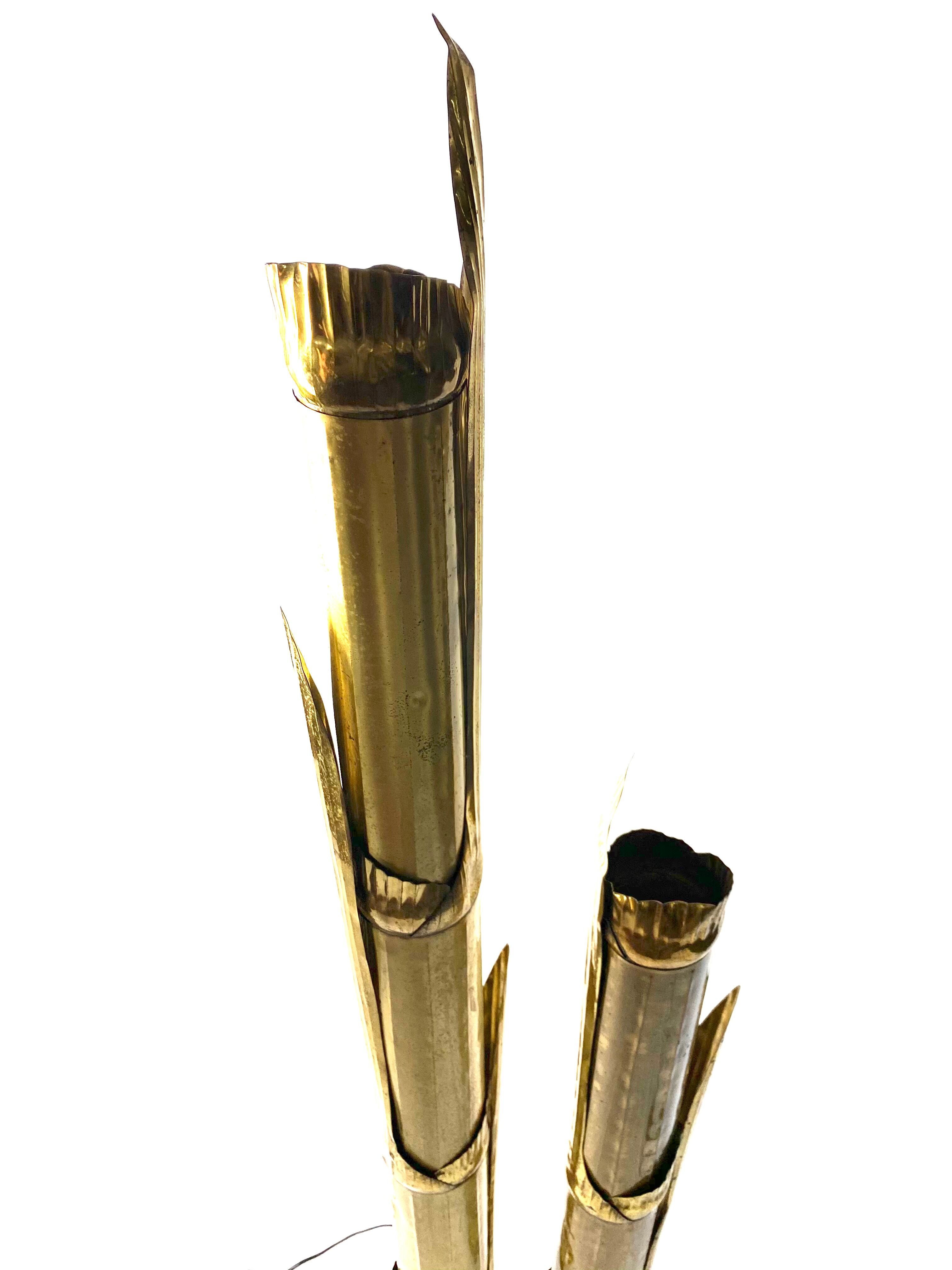 Pair of lampposts "Canna di Bambù" created by G&C studio and Disegno Rome, Italy, 1970