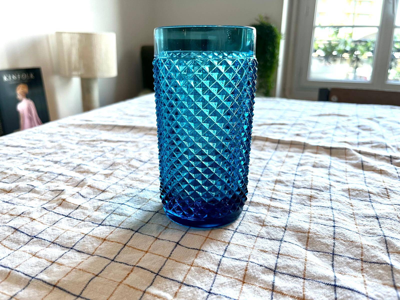 Verres bleu vintage