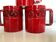 Set of 6 mugs in glazed earth Bitossi Italy 1960
