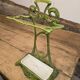Art Nouveau umbrella stand in green enamelled cast iron