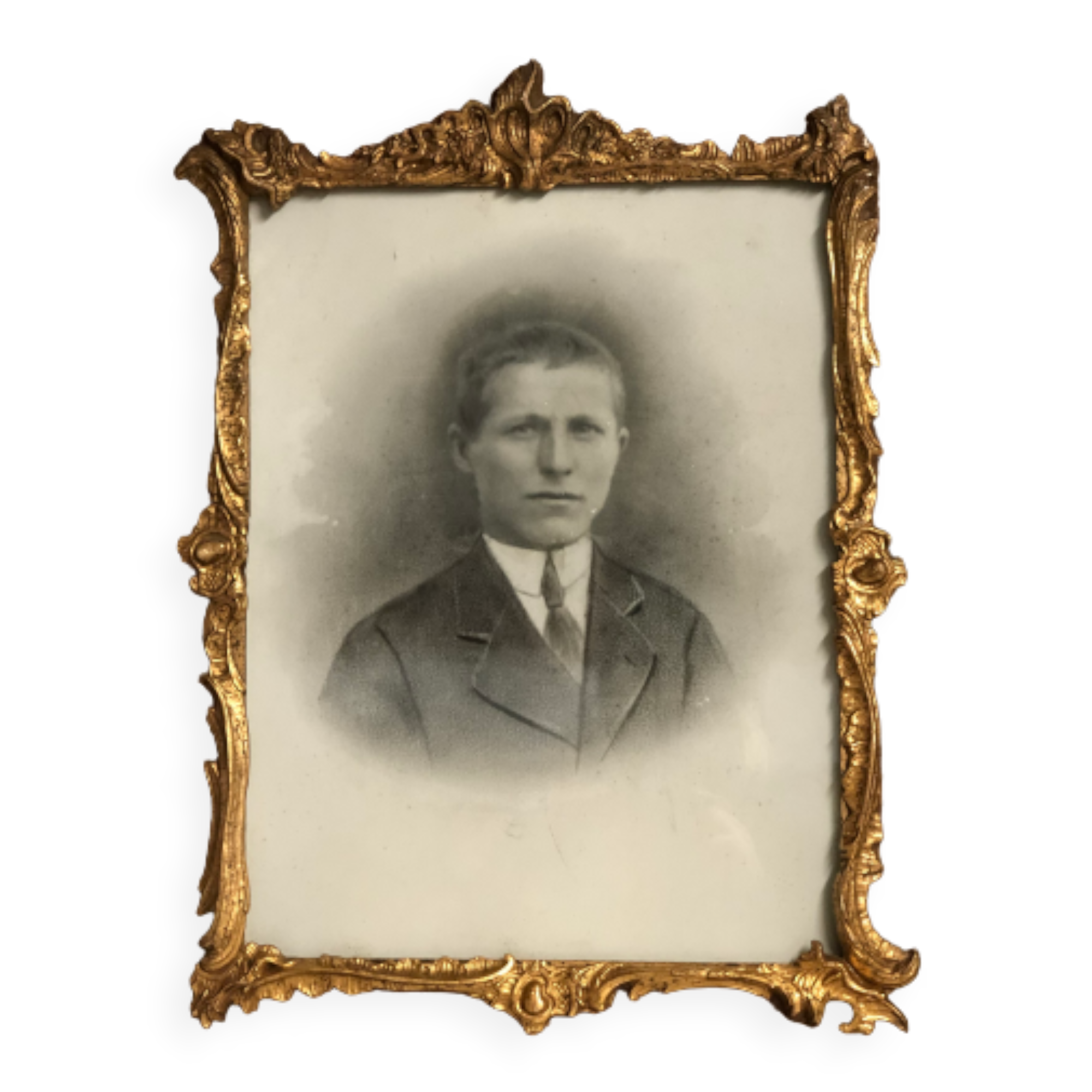 Old frame wood and gold