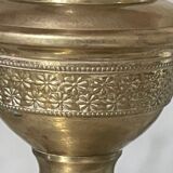 Antique pair of gilded bronze candlesticks