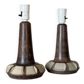 Pair Marianne Starck Stoneware Table Lamps: Michael Andersen Denmark, 1970s