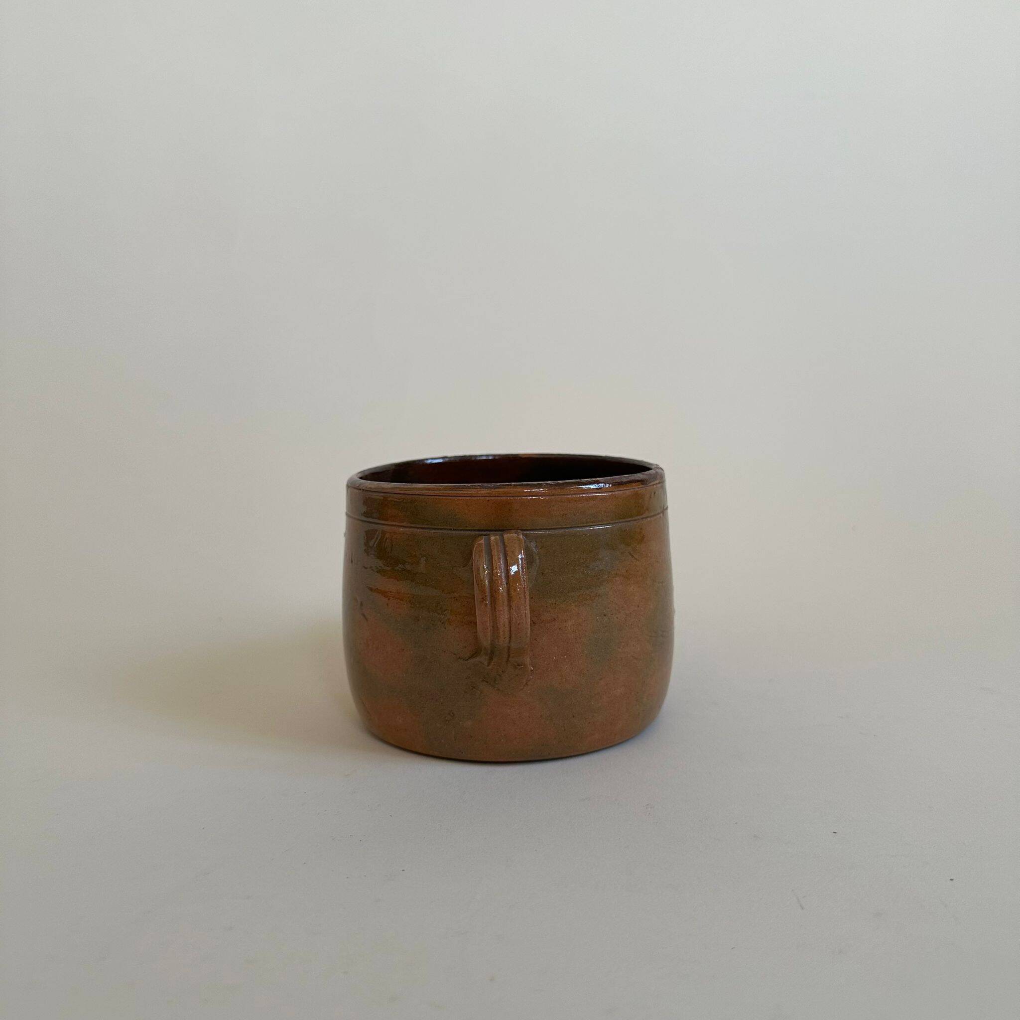 Glazed ceramic ear pot