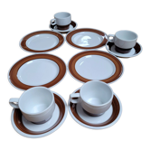 4 tasses, et assiettes à dessert MOSA Maastricht Holland