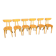 Suite de 6 chaises luterma modèle "Banane"