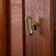 Armoire d’angle vintage danoise en teck et verre