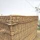 Vintage braided wicker trunk