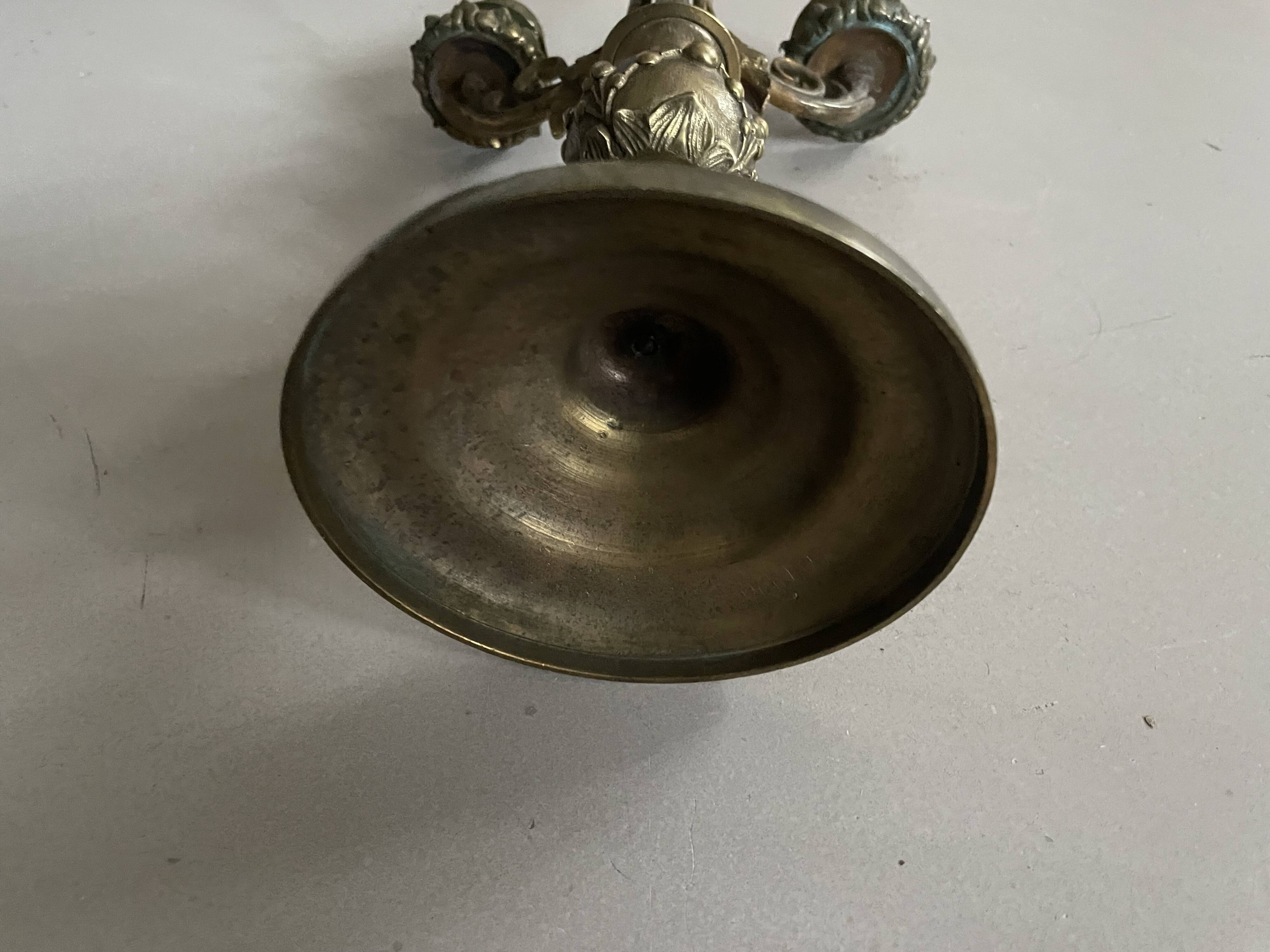 Old metal candlestick